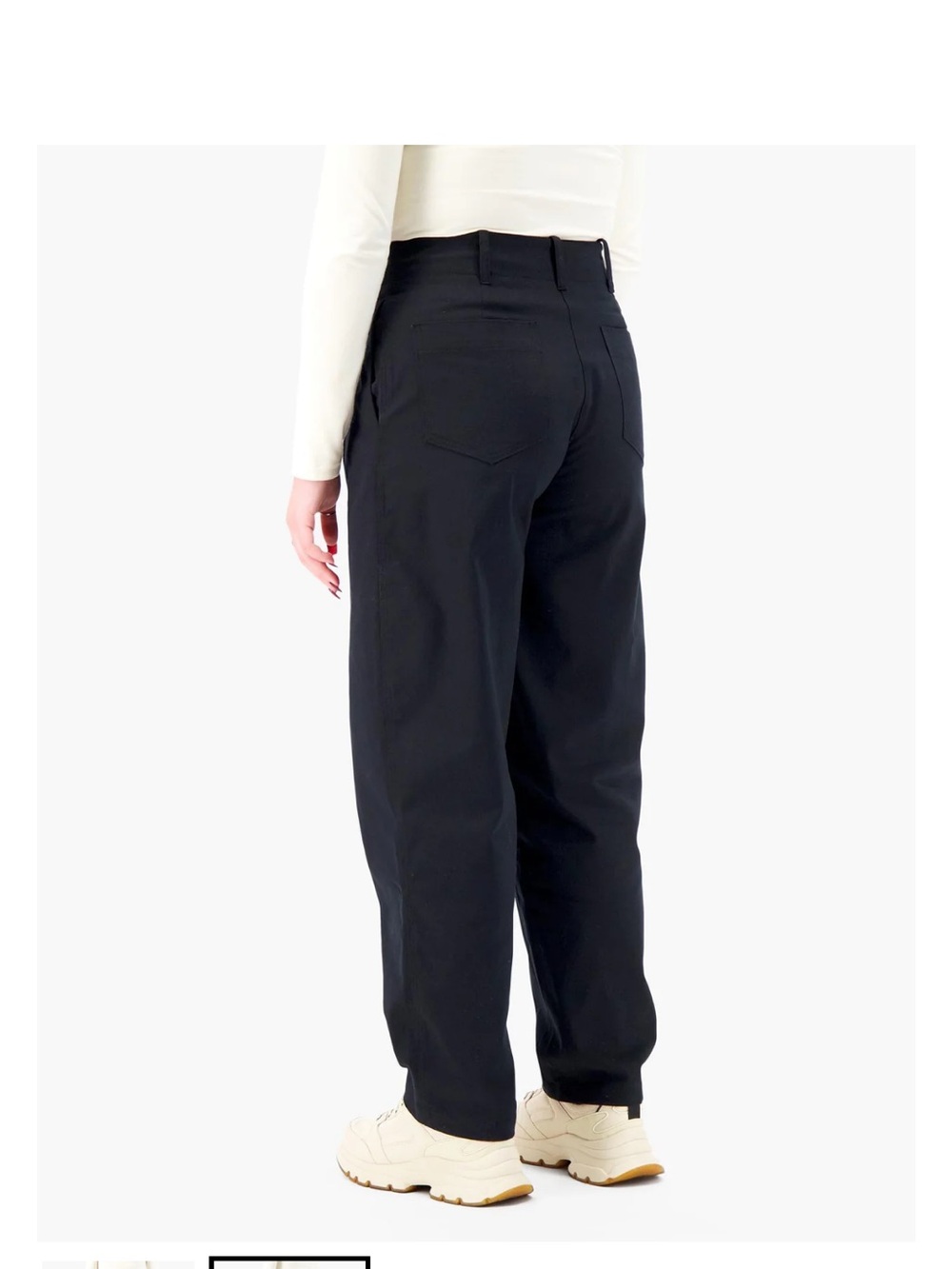 Organic Cotton High-rise pleated Trousers - Picture 2 of 12
